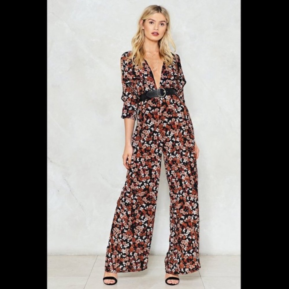 Nasty Gal Floral Jumpsuit